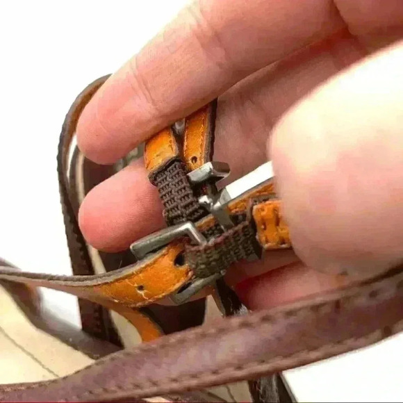 Rockport heels Apw1252E size 8.5 brown leather Nautical slingbacks - Picture 10 of 12